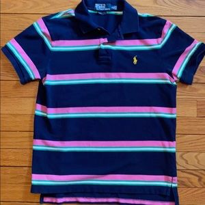 Polo by Ralph Lauren navy blue striped polo